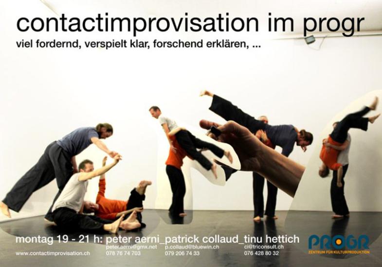 Montaksgruppe Contact Improvisation / Peter Aerni, Tinu Hettich, Patrick Collaud